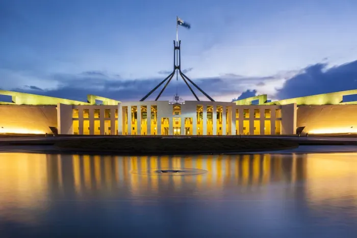 Framed Print : Parliament House at dusk, Canberra, Australian Capital Territory, Australia Framed Print : Parliament House at dusk, Canberra, Australian Capital Territory, Australia