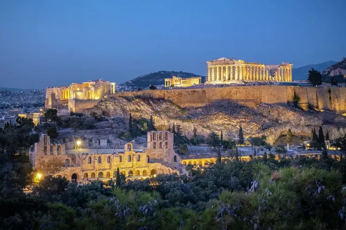 Framed Print : Parthenon temple on the Acropolis from Philoppapos hill, Athens, Greece Framed Print : Parthenon temple on the Acropolis from Philoppapos hill, Athens, Greece