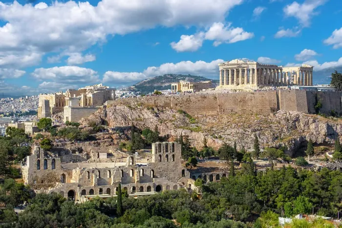 Framed Print : Parthenon temple on the Acropolis from Philoppapos hill, Athens, Greece Framed Print : Parthenon temple on the Acropolis from Philoppapos hill, Athens, Greece