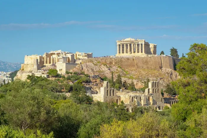Framed Print : Parthenon temple on the Acropolis from Philoppapos hill, Athens, Greece Framed Print : Parthenon temple on the Acropolis from Philoppapos hill, Athens, Greece