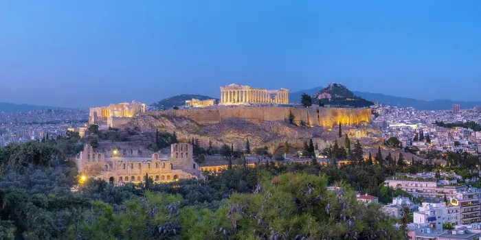 Framed Print : Parthenon temple on the Acropolis from Philoppapos hill, Athens, Greece Framed Print : Parthenon temple on the Acropolis from Philoppapos hill, Athens, Greece