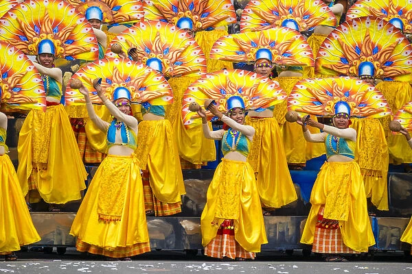 Participants perfrom at Dinagyang Festival, Iloilo City, Western Visayas, Philippines