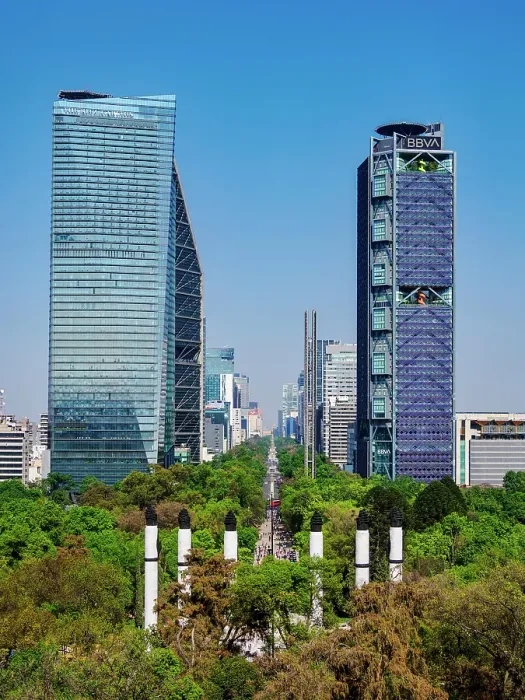 Framed Print : Paseo de la Reforma seen from Chapultepec Castle, elevated view, Mexico City, Mexico Framed Print : Paseo de la Reforma seen from Chapultepec Castle, elevated view, Mexico City, Mexico