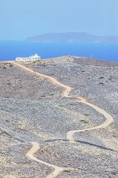 Path leading to Agios Georgios Monastery, Sifnos Island, Cyclades Islands, Greece