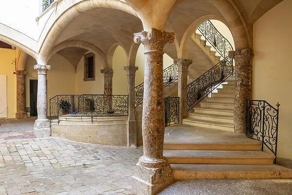 Patio of the Casal Solleric Building in the Old Town, Palma de Mallorca, Mallorca