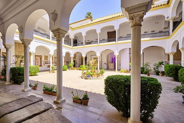Patio (courtyard) of the Museo Arqueologico de Cordoba. Andalucia, Spain