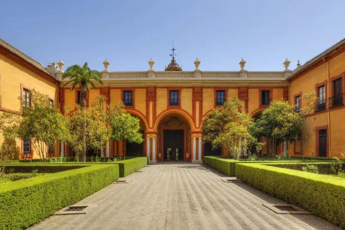 Framed Print : Patio del Crucero at the Real Alcazar, UNESCO World Heritage Site, Sevilla, Andalusia Framed Print : Patio del Crucero at the Real Alcazar, UNESCO World Heritage Site, Sevilla, Andalusia