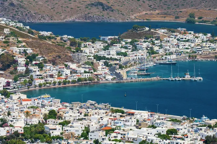 Framed Print : Patmos Port, Patmos, Greece