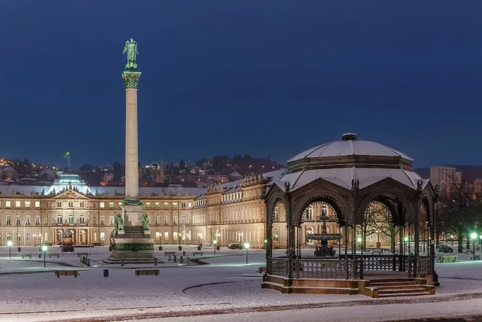Framed Print : Pavillon, Obelisk and Neues Schloss Castle at Schlossplatz Square, Stuttgart, Baden-Wurttemberg, Germany Framed Print : Pavillon, Obelisk and Neues Schloss Castle at Schlossplatz Square, Stuttgart, Baden-Wurttemberg, Germany