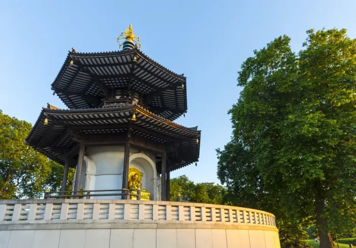 Framed Print : The Peace Pagoda, Battersea Park, London, England, UK Framed Print : The Peace Pagoda, Battersea Park, London, England, UK