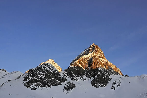 Peak of Piz Buin, Engadin, Grisons, Switzerland