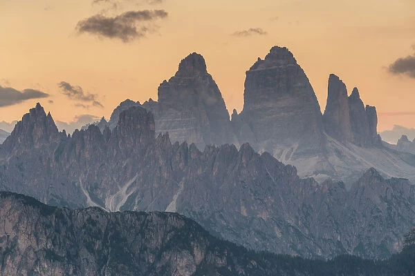The Three Peaks views from Marmarole group, Auronzo di Cadore, Belluno district, Veneto