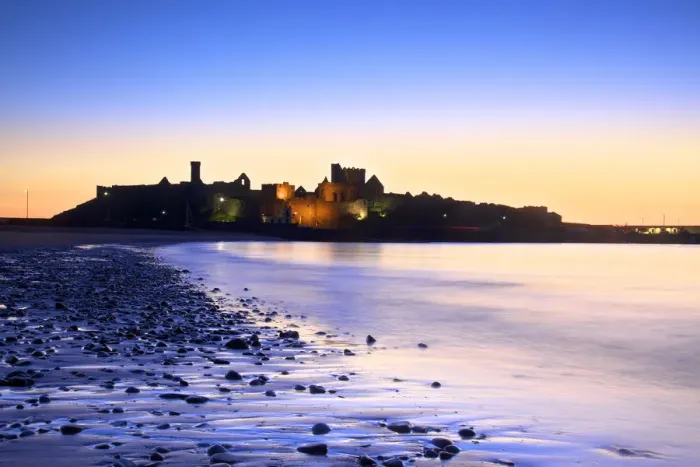 Framed Print : Peel Castle at Dusk, St. Patricks Isle, Isle of Man Framed Print : Peel Castle at Dusk, St. Patricks Isle, Isle of Man