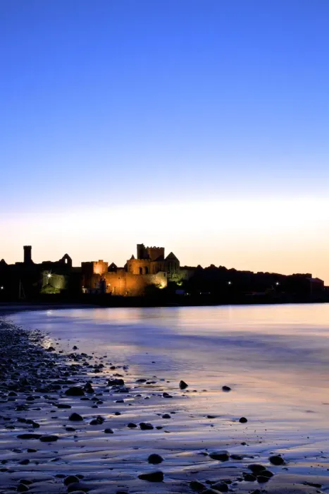 Framed Print : Peel Castle at Dusk, St. Patricks Isle, Isle of Man Framed Print : Peel Castle at Dusk, St. Patricks Isle, Isle of Man