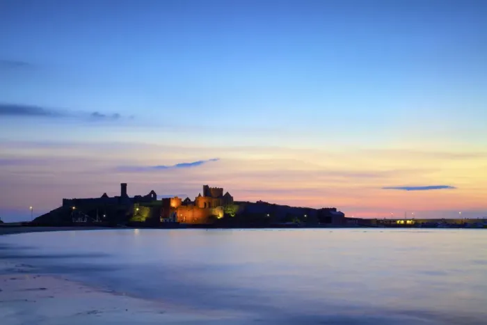 Framed Print : Peel Castle at Dusk, St. Patricks Isle, Isle of Man Framed Print : Peel Castle at Dusk, St. Patricks Isle, Isle of Man