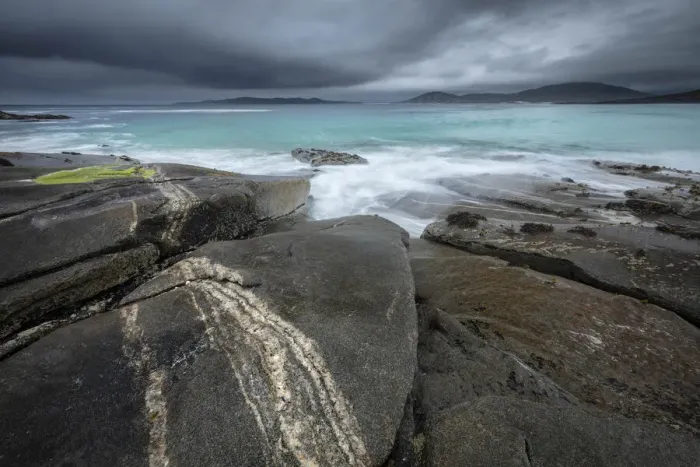 Framed Print : Pegmatite on rocky beach at Horgabost, Isle of Harris, Outer Hebrides, Scotland, UK Framed Print : Pegmatite on rocky beach at Horgabost, Isle of Harris, Outer Hebrides, Scotland, UK