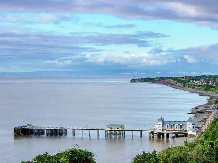 Framed Print : Penarth Pier, elevated view, Penarth, Wales, United Kingdom Framed Print : Penarth Pier, elevated view, Penarth, Wales, United Kingdom