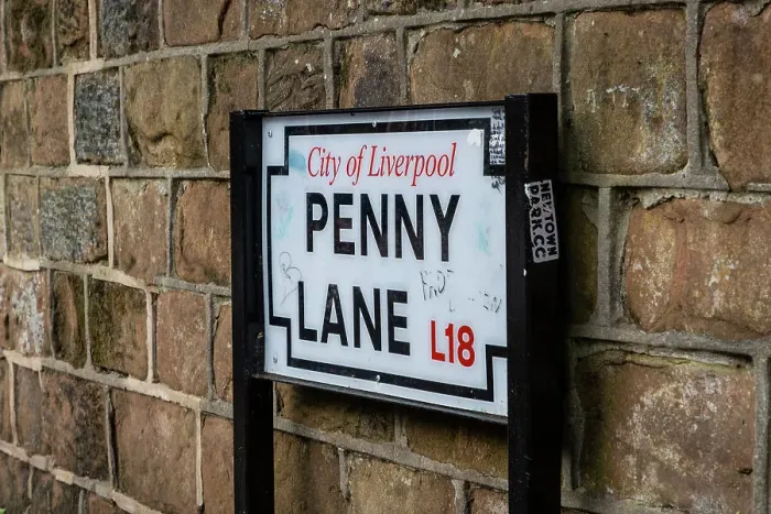 Framed Print : Penny Lane (made famous by the Beatles), Liverpool, Merseyside, England, UK