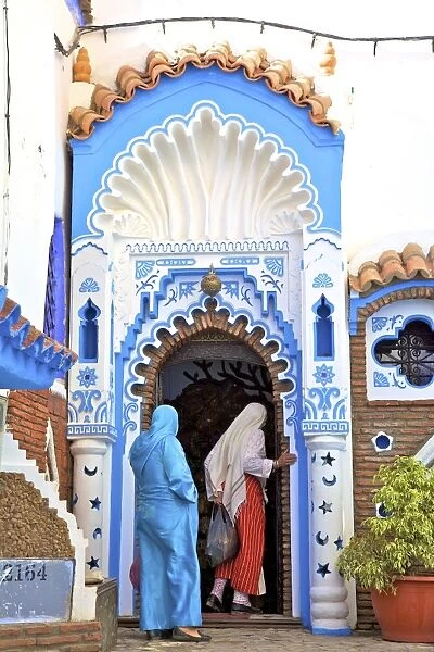 People In Traditional Clothing, Chefchaouen, Morocco, North Africa