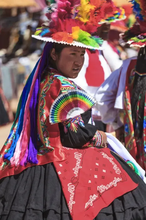 Framed Print : People wearing traditional costumes on Isla Taquile on the Peruvian side of Lake Titicaca Framed Print : People wearing traditional costumes on Isla Taquile on the Peruvian side of Lake Titicaca