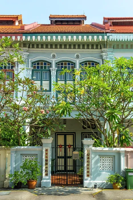 Framed Print : Peranakan shophouses, Katong, Singapore Framed Print : Peranakan shophouses, Katong, Singapore