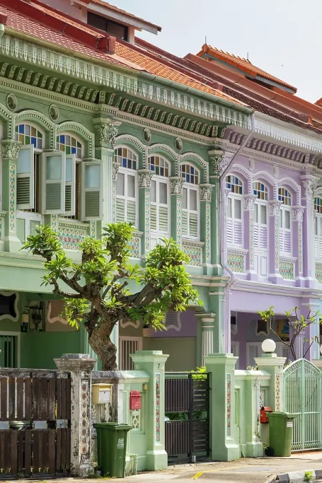 Framed Print : Peranakan shophouses, Katong, Singapore Framed Print : Peranakan shophouses, Katong, Singapore