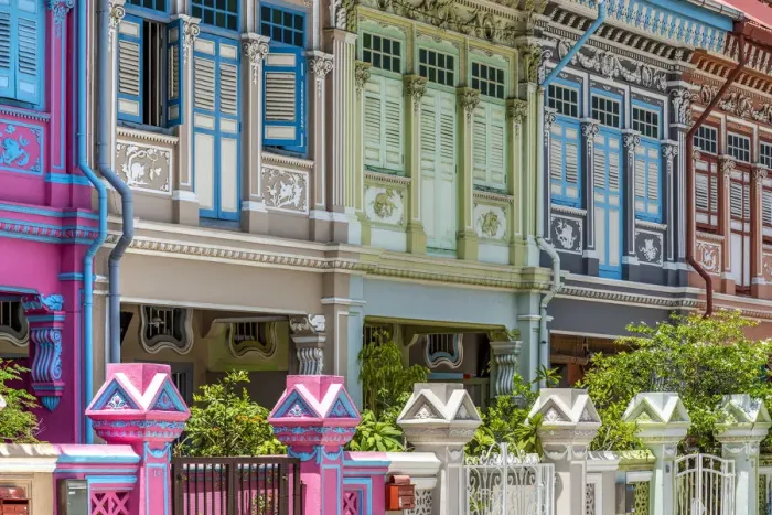 Framed Print : Peranakan Terrace House, Singapore