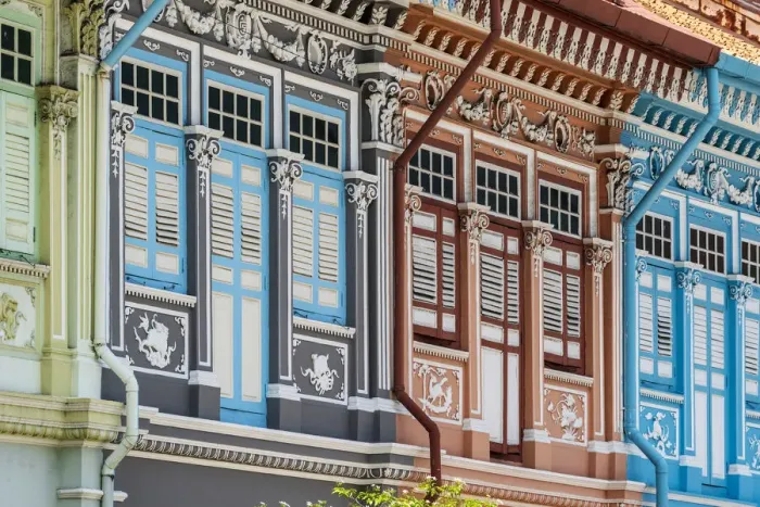 Framed Print : Peranakan Terrace House, Singapore Framed Print : Peranakan Terrace House, Singapore