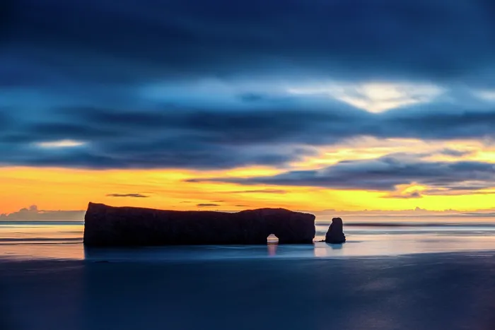 Framed Print : Perce Rock at dawn, Perce, Quebec, Canada