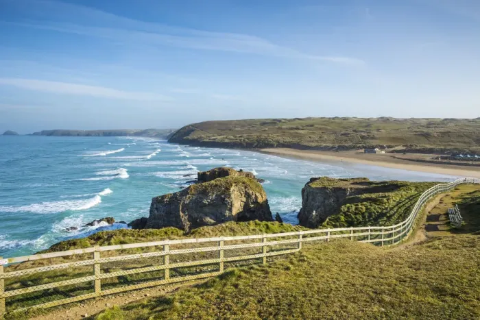 Framed Print : Perranporth, North Cornwall Coast, Cornwall, England, UK