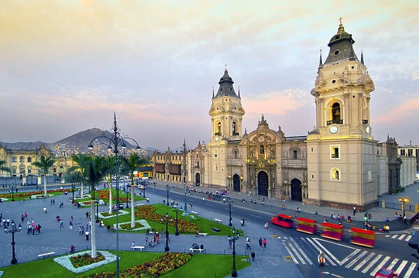 Peru, Lima, Cathedral Of Lima, 16th Century, Plaza Mayor, Plaza de Armas, UNESCO World