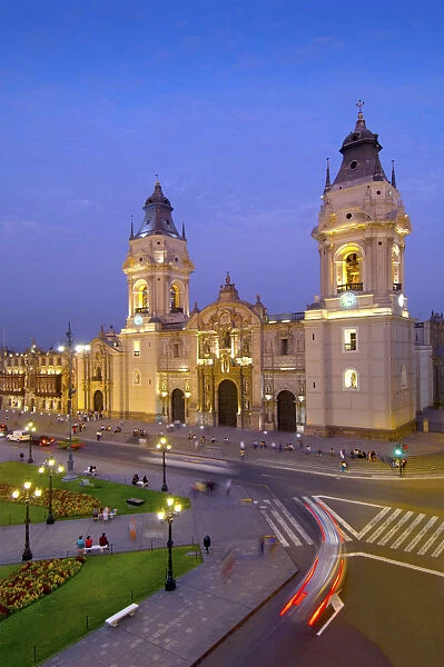 Peru, Lima, Cathedral Of Lima, 16th Century, Plaza Mayor, Plaza de Armas, UNESCO World