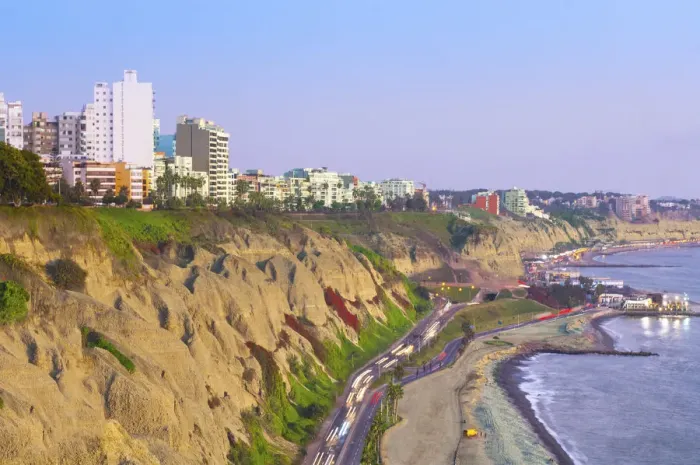 Framed Print : Peru, Lima, Pacific Cliffs, Costa Verde, Miraflores District, Pan-American Highway Framed Print : Peru, Lima, Pacific Cliffs, Costa Verde, Miraflores District, Pan-American Highway