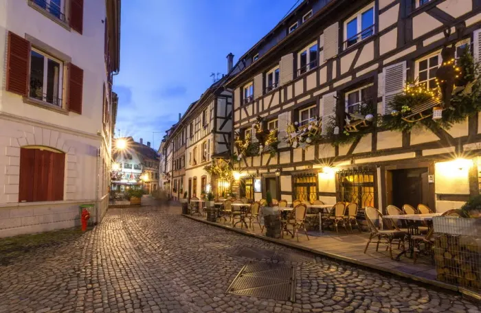 Framed Print : Petit France, Strasbourg district, Alsatian, Grand Est, Bas-Rhin, France