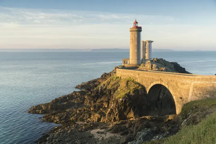 Framed Print : Petit Minou lightouse in the morning light. Plouzane, Finistere, Brittany, France
