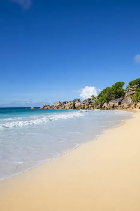 Framed Print : Petite Anse beach, La Digue, Seychelles Framed Print : Petite Anse beach, La Digue, Seychelles