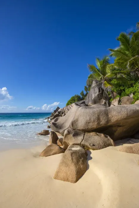 Framed Print : Petite Anse beach, La Digue, Seychelles Framed Print : Petite Anse beach, La Digue, Seychelles