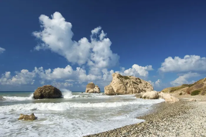 Framed Print : Petra tou Romiou, Aphrodite Rock, Cyprus