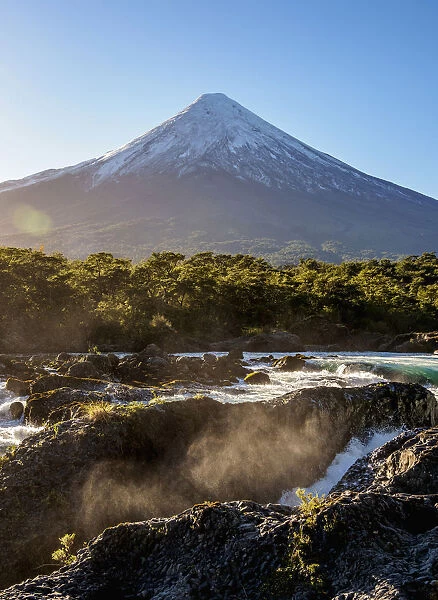 Petrohue Waterfalls and Osorno Volcano, Petrohue, Llanquihue Province, Los Lagos Region
