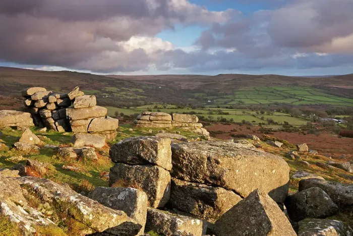 Framed Print : Pew Tor in Dartmoor National Park, Devon, England. Winter Framed Print : Pew Tor in Dartmoor National Park, Devon, England. Winter