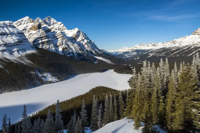 Framed Print : Peyto Lake in Winter, Banff National Park, Aberta, Canada