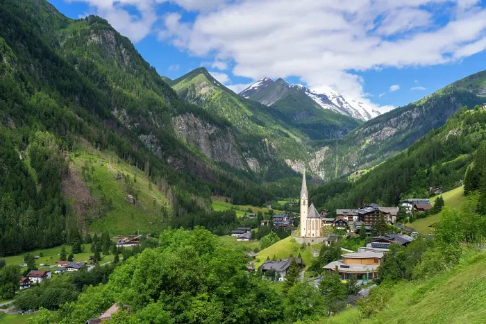 Framed Print : Pfarrkirche Heiligenblut church in front of Grossglockner mountain, East Tyrol, Austria Framed Print : Pfarrkirche Heiligenblut church in front of Grossglockner mountain, East Tyrol, Austria