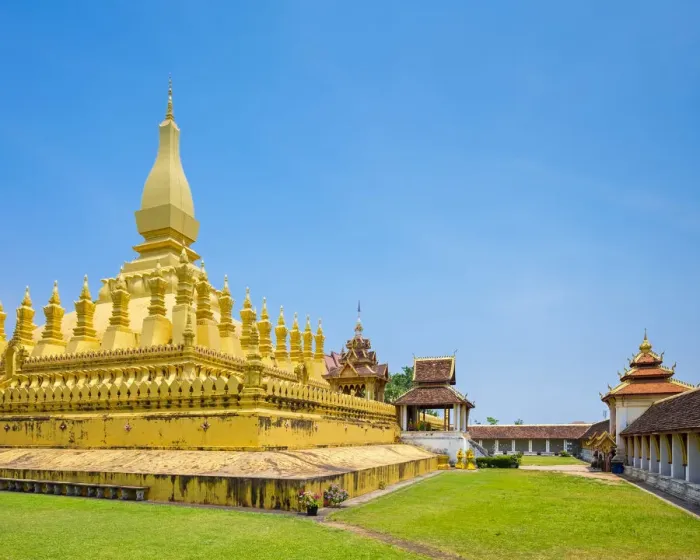 Framed Print : Pha That Luang golden stupa, Vientiane, Laos Framed Print : Pha That Luang golden stupa, Vientiane, Laos