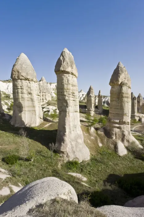 Framed Print : Phallic pillars (Fairy Chimneys), Love Valley, near Goreme, Cappadocia, Anatolia, Turkey