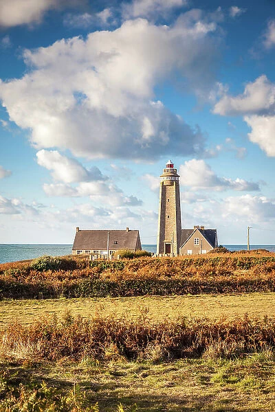 Phare du Cap Levi Lighthouse near Fermanville, Manche, Cotentin Peninsula, Normandy, France