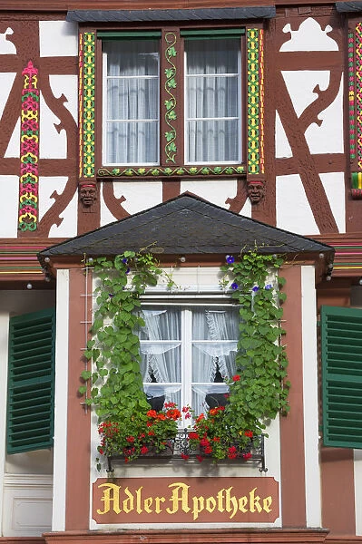 Pharmacy in historic old town, Bernkastel-Kues, Rhineland-Palatinate, Germany