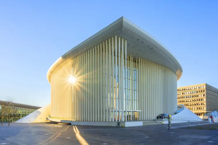 Framed Print : The Philharmonic hall, Kirchberg, Luxembourg Framed Print : The Philharmonic hall, Kirchberg, Luxembourg