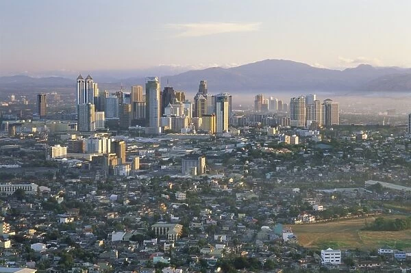 Philippines, Manila, Pasig City Business Area Skyline
