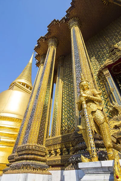 Phra Mondop (the library) and Phra Sri Rattana Chedi, Wat Phra Kaew (Temple of the