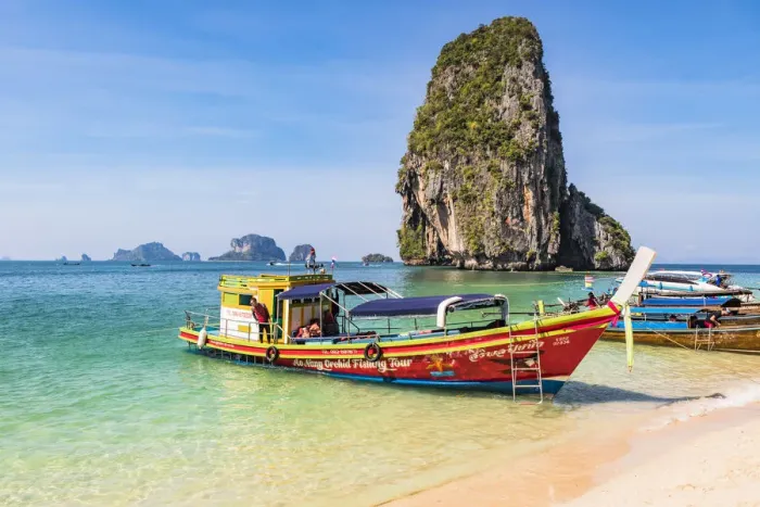 Framed Print : Phra Nang beach, Krabi Province, Thailand